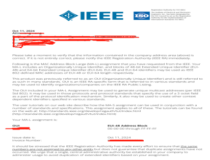 光电模块mac地址申请